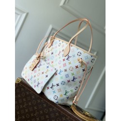 Falso superiore Borsa tote Louis Vuitton x Takashi Murakami Neverfull MM Imitazioni Outlet