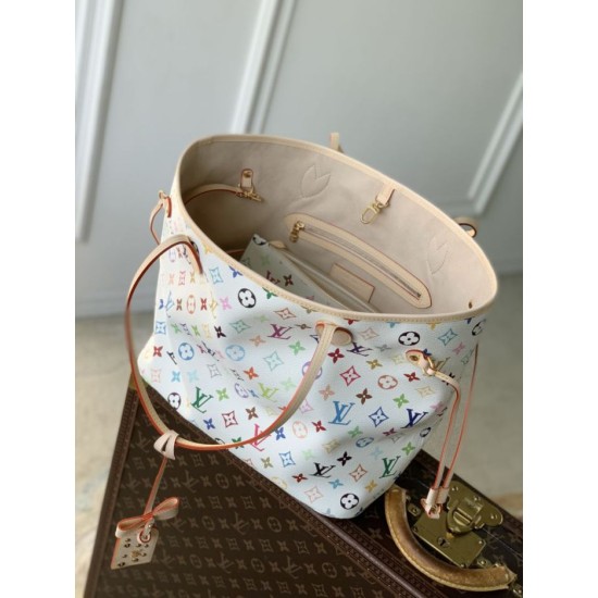 Falso superiore Borsa tote Louis Vuitton x Takashi Murakami Neverfull MM Imitazioni Outlet