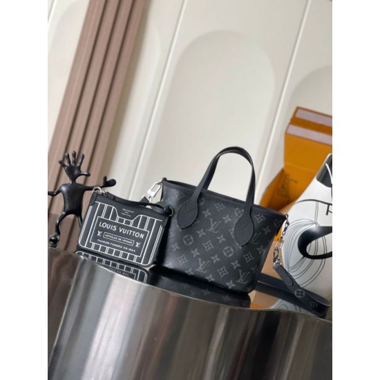 Falso superiore Louis Vuitton Neverfull Bandoulière Inside Out BB M15210 Nero Imitazioni Outlet