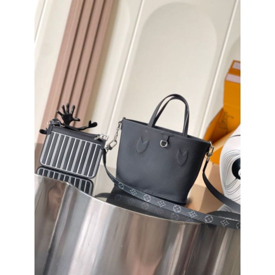 Falso superiore Louis Vuitton Neverfull Bandoulière Inside Out BB M15210 Nero Imitazioni Outlet