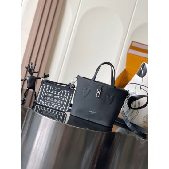 Falso superiore Louis Vuitton Neverfull Bandoulière Inside Out BB M15210 Nero Imitazioni Outlet