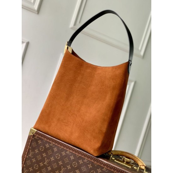 Premium Replica Borsa a mano Louis Vuitton Low Key Hobo MM M25516 scamosciata arancione False Online Falso superiore Borsa a mano Louis Vuitton Low Key Hobo MM M25516 scamosciata arancione Imitazioni Outlet