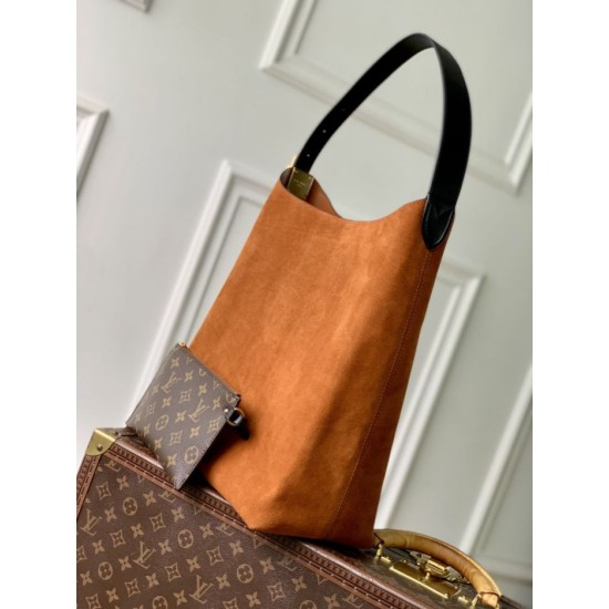Premium Replica Borsa a mano Louis Vuitton Low Key Hobo MM M25516 scamosciata arancione False Online Falso superiore Borsa a mano Louis Vuitton Low Key Hobo MM M25516 scamosciata arancione Imitazioni Outlet