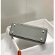 Falso superiore Borsa Sellier Kelly 25cm Hermes Epsom Grigio chiaro Imitazioni Outlet