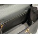 Falso superiore Borsa Sellier Kelly 25cm Hermes Epsom Grigio chiaro Imitazioni Outlet