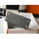 Falso superiore Borsa Sellier Kelly 25 Hermes Epsom Grigio scuro Imitazioni Outlet