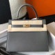 Falso superiore Borsa Sellier Kelly 25 Hermes Epsom Grigio scuro Imitazioni Outlet