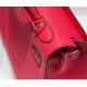 Falso superiore Borsa Sellier Kelly 25cm Hermes Epsom Rosa rossa Imitazioni Outlet