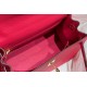 Falso superiore Borsa Sellier Kelly 25cm Hermes Epsom Rosa rossa Imitazioni Outlet