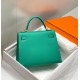 Falso superiore Borsa Sellier Kelly 25/28cm Hermes Epsom Verde Giada Imitazioni Outlet