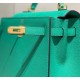 Falso superiore Borsa Sellier Kelly 25/28cm Hermes Epsom Verde Giada Imitazioni Outlet