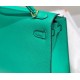 Falso superiore Borsa Sellier Kelly 25/28cm Hermes Epsom Verde Giada Imitazioni Outlet