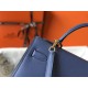 Falso superiore Borse Hermes Kelly 28cm blu Epsom GHW Imitazioni Outlet