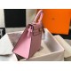 Falso superiore Borsa Hermes Kelly 28cm Epsom Rosa GHW Imitazioni Outlet