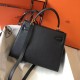 Premium Replica Borse Hermes Kelly 28cm Epsom Nero GHW False Online Falso superiore Borse Hermes Kelly 28cm Epsom Nero GHW Imitazioni Outlet