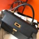 Premium Replica Borse Hermes Kelly 28cm Epsom Nero GHW False Online Falso superiore Borse Hermes Kelly 28cm Epsom Nero GHW Imitazioni Outlet