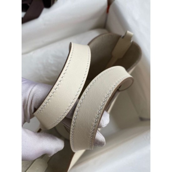 Migliore Replica Borsa tote Hermes In The Loop 18 fatta a mano beige clemence Imitazioni Outlet