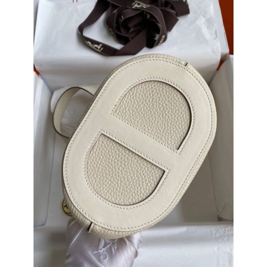 Migliore Replica Borsa tote Hermes In The Loop 18 fatta a mano beige clemence Imitazioni Outlet