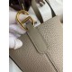 Migliore Replica Borsa tote Hermes In The Loop 18 grigia Clemence Imitazioni Outlet