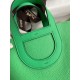 Migliore Replica Borsa tote Hermes In The Loop 18 fatta a mano verde clemence Imitazioni Outlet
