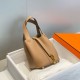 Migliore Replica Borsa Tote Hermes Picotin Lock 18/22 Marrone Clemence Imitazioni Outlet
