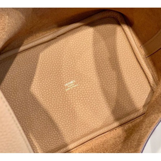 Migliore Replica Borsa Tote Hermes Picotin Lock 18/22 Marrone Clemence Imitazioni Outlet