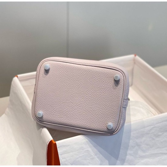 Migliore Replica Borsa Tote Hermes Picotin Lock 18/22 Clemence Mauve Pale Imitazioni Outlet