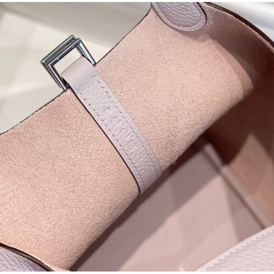Migliore Replica Borsa Tote Hermes Picotin Lock 18/22 Clemence Mauve Pale Imitazioni Outlet