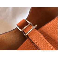 Migliore Replica Borsa Tote Hermes Picotin Lock 18/22 Arancione Clemence Imitazioni Outlet