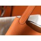 Migliore Replica Borsa Tote Hermes Picotin Lock 18/22 Arancione Clemence Imitazioni Outlet