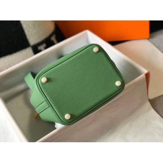 Migliore Replica Borsa Tote Hermes Picotin Lock 18/22 Verde Clemence Imitazioni Outlet