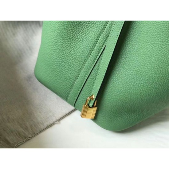 Migliore Replica Borsa Tote Hermes Picotin Lock 18/22 Verde Clemence Imitazioni Outlet