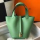 Migliore Replica Borsa Tote Hermes Picotin Lock 18/22 Verde Clemence Imitazioni Outlet