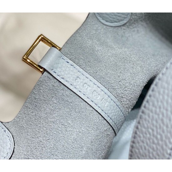 Migliore Replica Borsa Tote Hermes Picotin Lock 18/22 Azzurro Clemence Imitazioni Outlet