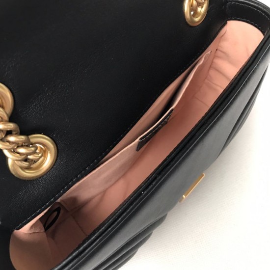 Replica GG Marmont Mini Borsa 446744 Nero