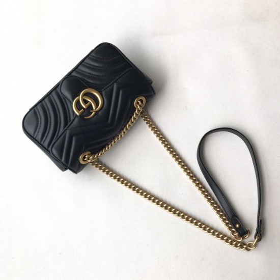Replica GG Marmont Mini Borsa 446744 Nero