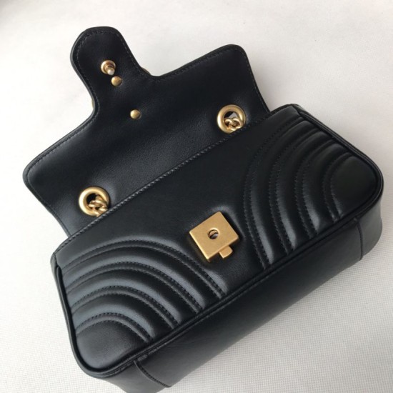 Replica GG Marmont Mini Borsa 446744 Nero