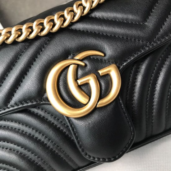 Replica GG Marmont Mini Borsa 446744 Nero