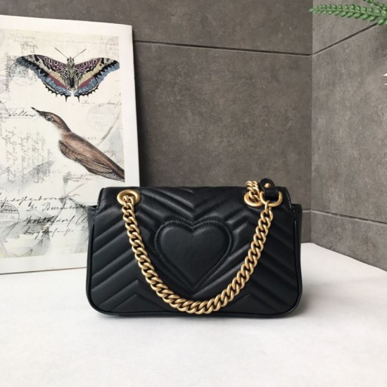 Replica GG Marmont Mini Borsa 446744 Nero