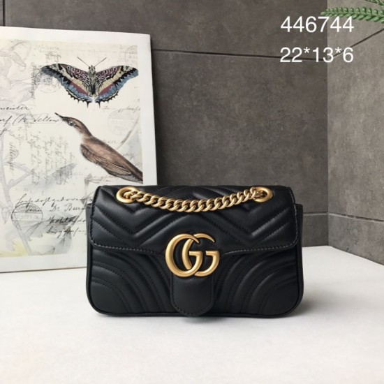 Replica GG Marmont Mini Borsa 446744 Nero