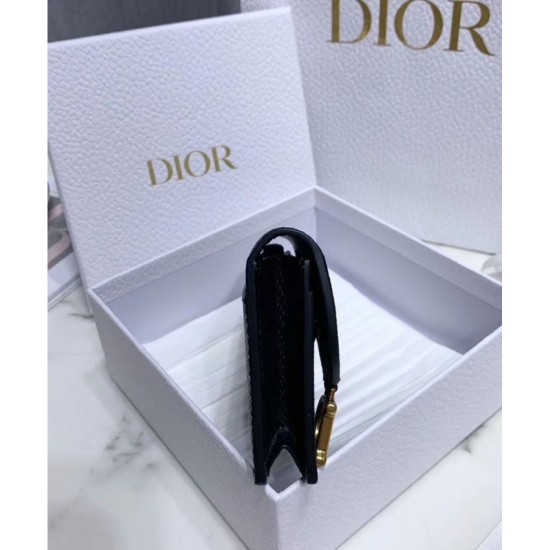 Replica Portafoglio Christian Dior Saddle Nero