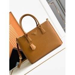 Migliore Repliche Borsa grande Prada Galleria Saffiano marrone Economiche Outlet Online