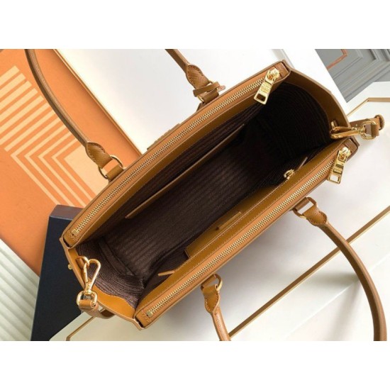 Migliore Repliche Borsa grande Prada Galleria Saffiano marrone Economiche Outlet Online