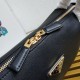 Perfette Qualità Repliche Borsa a tracolla Prada con logo triangolare nero Imitazione