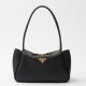 Perfette Qualità Repliche Borsa a tracolla Prada con logo triangolare nero Imitazione