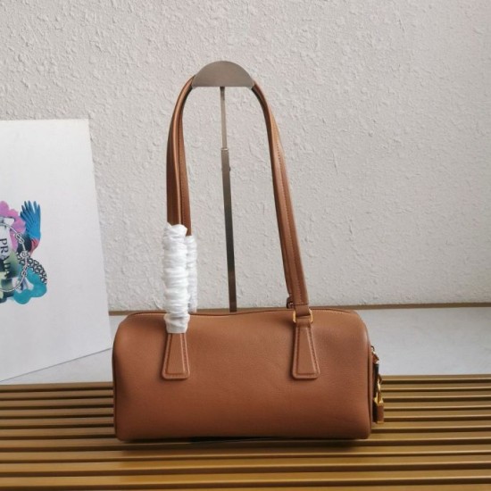 Miglior Falso Borsa media Prada con lucchetto caramello Economiche Premium