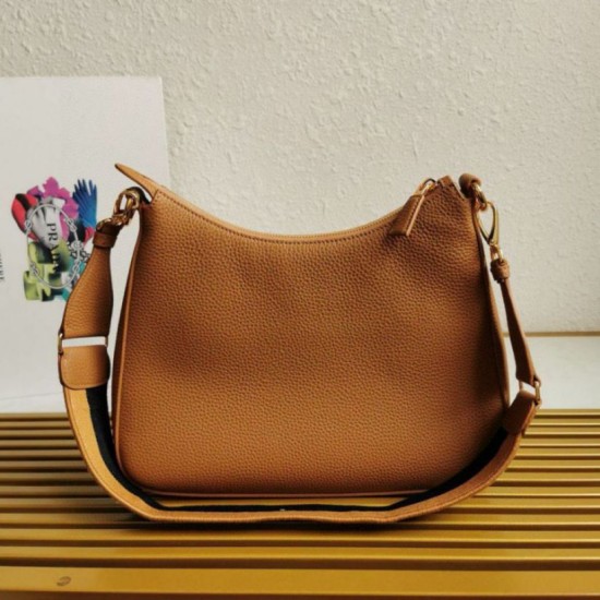 Replica perfetta Borsa a tracolla Prada Granata Marrone Imitazione Outlet Online