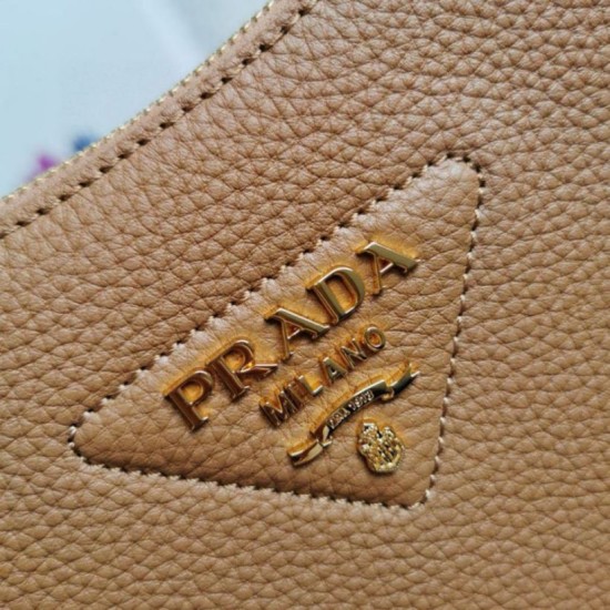 Replica perfetta Borsa a tracolla Prada Granata Marrone Imitazione Outlet Online