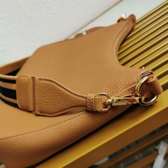Replica perfetta Borsa a tracolla Prada Granata Marrone Imitazione Outlet Online