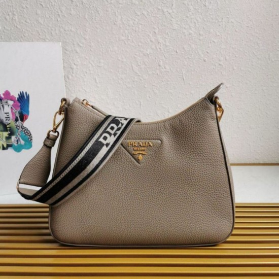 Perfette Qualità Repliche Borsa a tracolla Prada Granata Grigia Imitazione